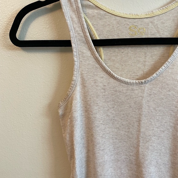 SO | Beige Racerback Tank | Size Small - Picture 2 of 9